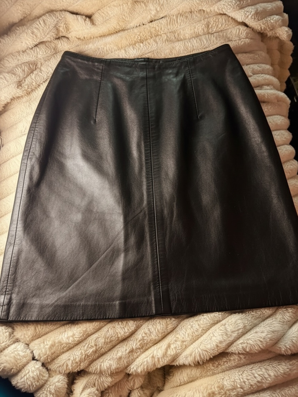 Classic Black Faux Leather Mini Skirt